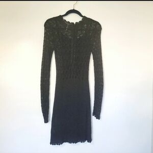 Free People Crochet Black Dress Size XS